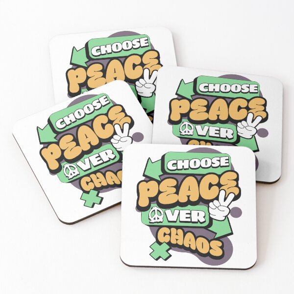 Item preview, PEACE - Choose Peace over chaos (purple) designed and sold by Discothreadz.