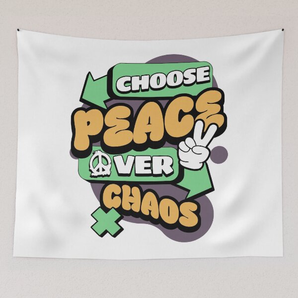 Item preview, PEACE - Choose Peace over chaos (purple) designed and sold by Discothreadz.