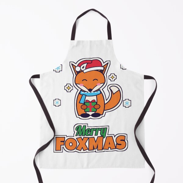 Item preview, Merry Foxmas Cute Christmas Fox in Santa Hat Holding a Gift designed and sold by Laminou91.