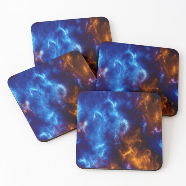 Item preview, Cosmic Blue Nebula Galaxy Art Print designed and sold by Mixture-Designs.