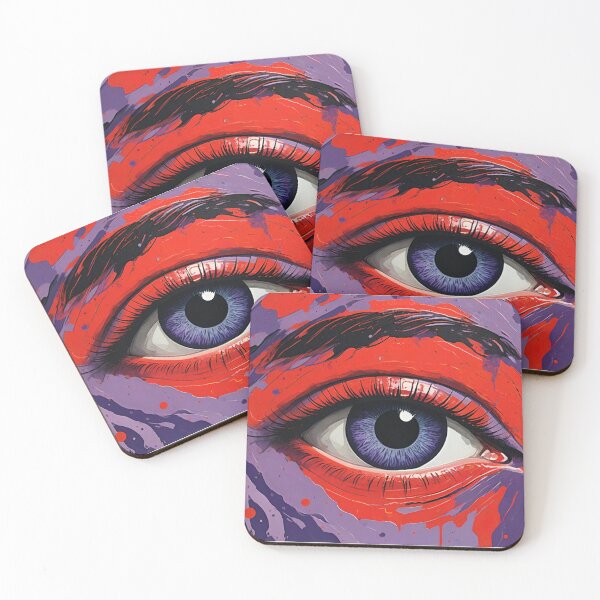 Item preview, The Violet Gaze – Bold Abstract Eye Art designed and sold by tambanow.
