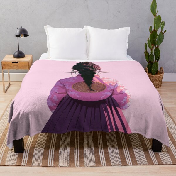 Item preview, Elegant Woman in Traditional Pink Hanbok designed and sold by colorful-white.