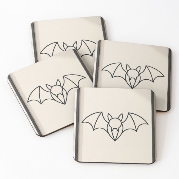 Item preview, Geometric Bat Halloween Art Print designed and sold by PatentArtStudio.