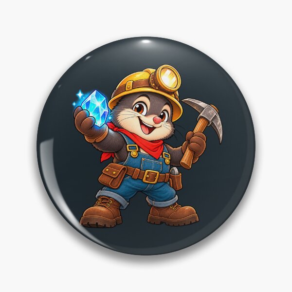 Item preview, Cute Mole Miner With Glowing Crystal designed and sold by ImagenFusionP.