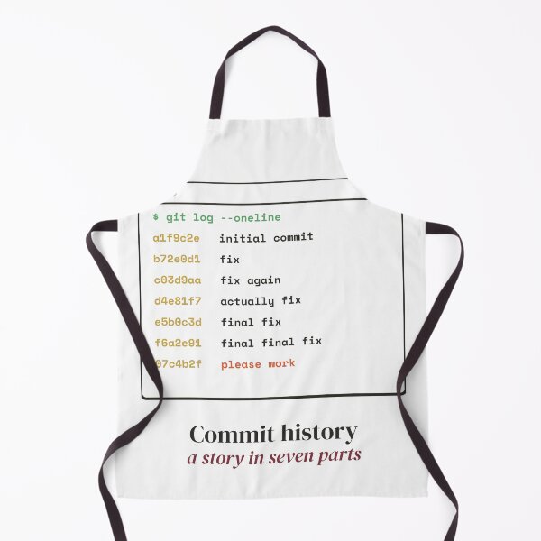 Item preview, Git Log Commit History - Funny Programmer Final Fix designed and sold by Rilindi.