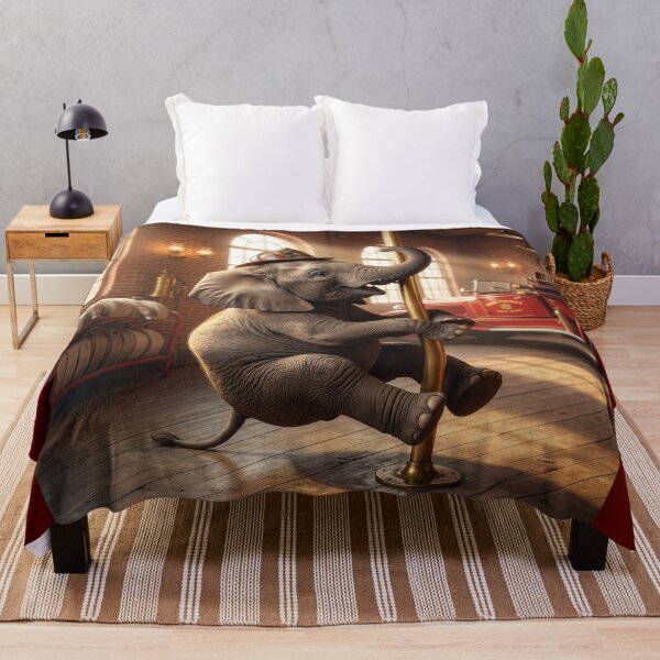 Item preview, Baby African Elephant Plays on Firefighter's Pole designed and sold by Tridentulus.