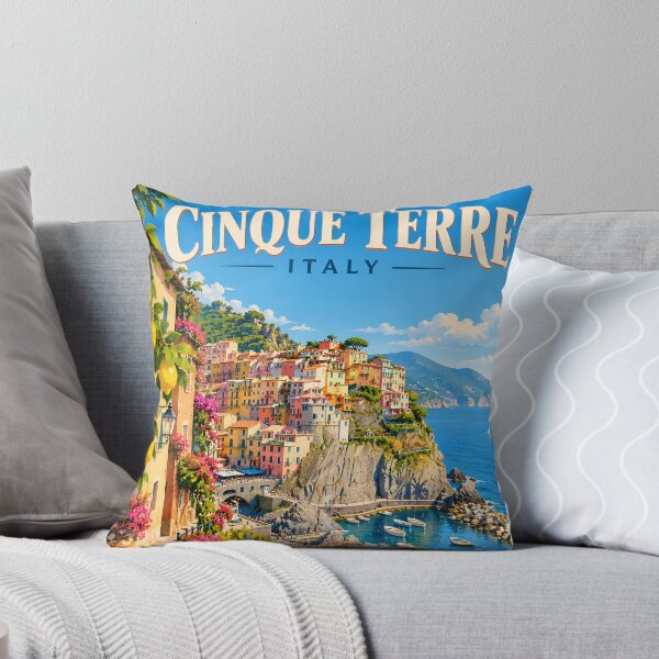 Item preview, Vintage Cinque Terre Italy Coastal Travel designed and sold by Imaginationbeyond.