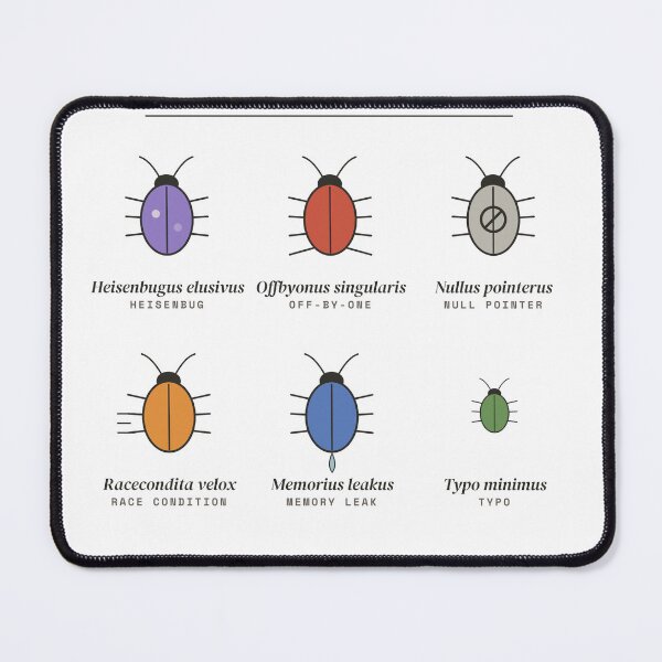 Item preview, Field Guide to Software Bugs - Funny Programmer Insects designed and sold by Rilindi.