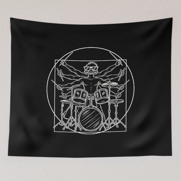 Item preview, Animals Playing Drums Cool Duck Drummer-10-Arms Retro-Art Men Women designed and sold by MathiasFuchs.