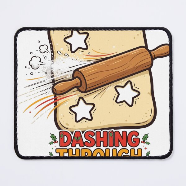 Item preview, Dashing Through The Dough Shirt — Funny Christmas Baking Song Pun Tee designed and sold by unthinkabletees.