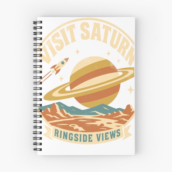 Item preview, Visit Saturn Ringside Views Retro Space Travel designed and sold by Apogee Publishing.