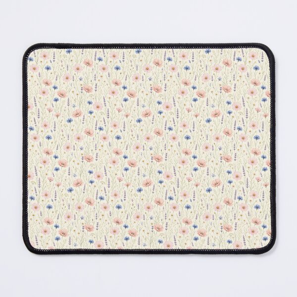 Item preview, Watercolor Wildflower Pattern – Pastel Poppies, Cornflowers and Lavender on Cream designed and sold by SublimeMusings.