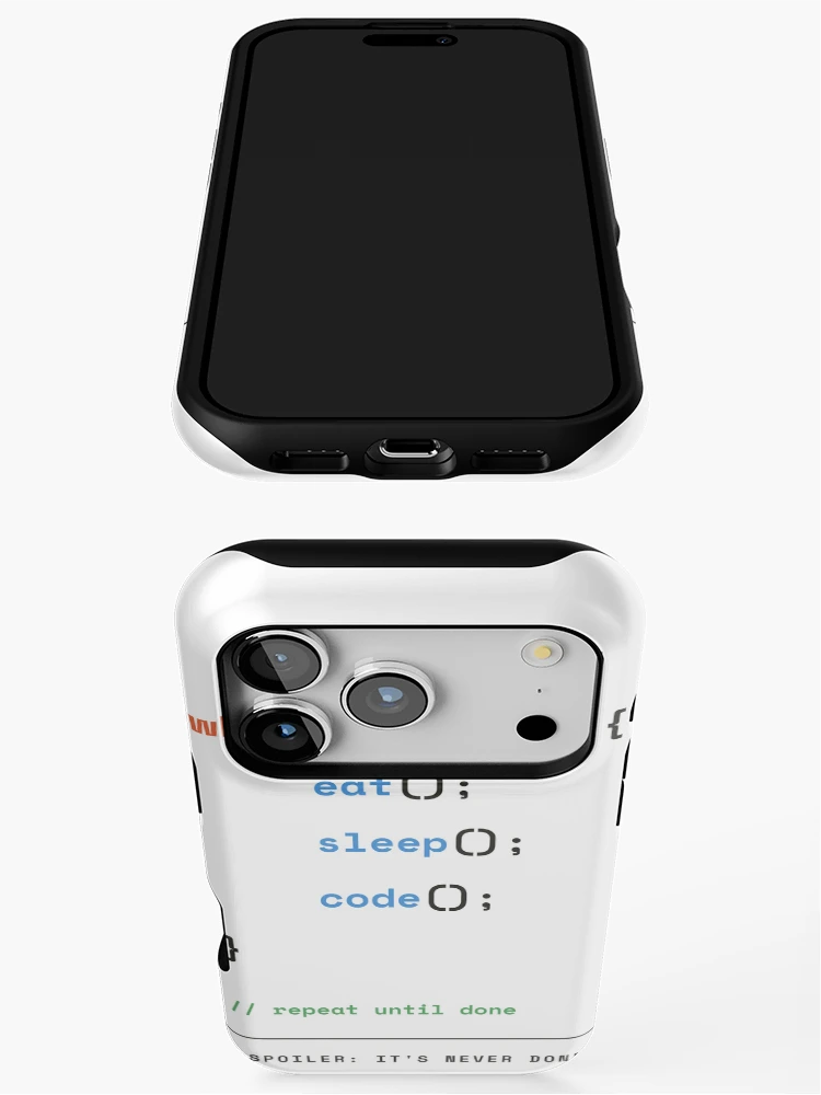 Thumbnail 3 of 4, iPhone Case, While Alive Eat Sleep Code - Programmer Daily Routine designed and sold by Rilindi.