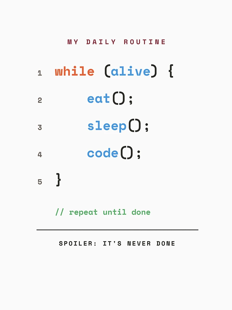 Thumbnail 6 of 6, Pullover Hoodie, While Alive Eat Sleep Code - Programmer Daily Routine designed and sold by Rilindi.