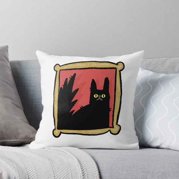 Item preview, Antique framed portrait of an awkward black cat designed and sold by Childish by Design.