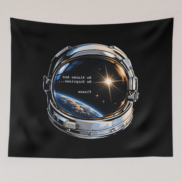 Item preview, Dark Astronaut Helmet – Cosmic Light and Deep Space Art designed and sold by krehlizeten.