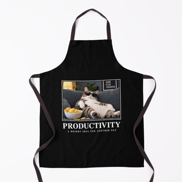 Item preview, Funny Lazy Cat Productivity – A Bright Idea for Another Day designed and sold by Pixel_Phantom_.