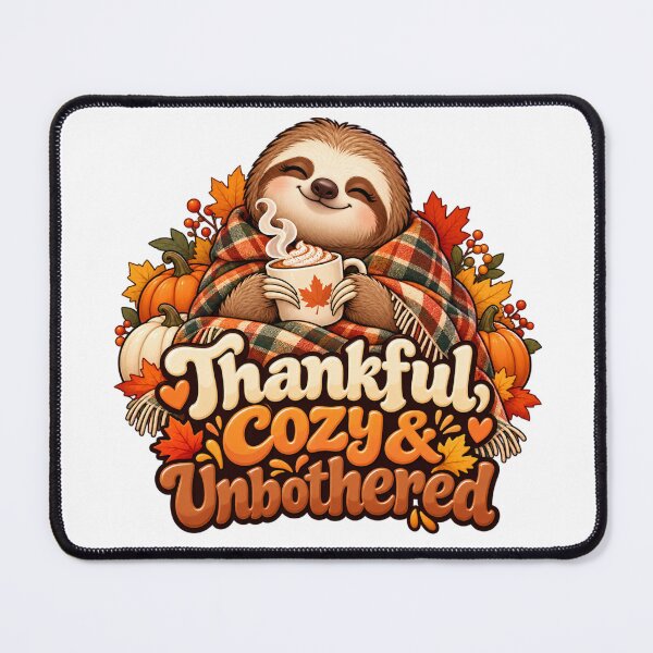 Item preview, Thankful, Cozy & Unbothered designed and sold by Tsugraf Designs.
