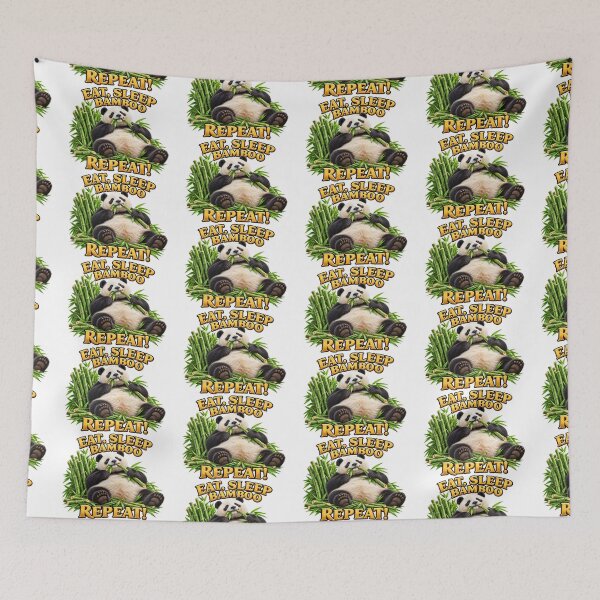 Item preview, Giant Panda – Eat Bamboo, Sleep, Repeat – Funny Panda Bear Design designed and sold by LnsCreations.