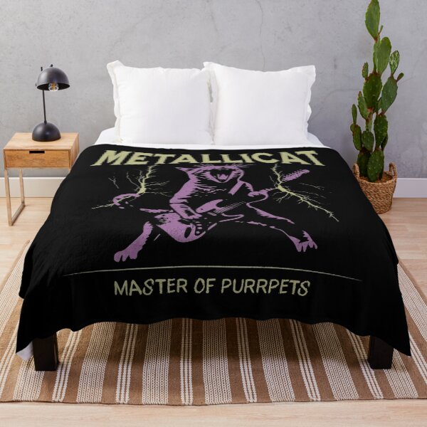 Item preview, Metallicat Funny Cat Playing Guitar Heavy Metal Rock Music designed and sold by fibiiiartstudio.