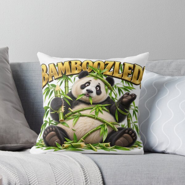 Item preview, Bamboozled – Funny Giant Panda Tangled in Bamboo designed and sold by LnsCreations.