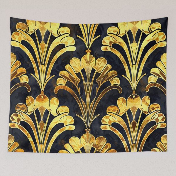 Item preview, Art Deco Retro-Style Golden Hues On Black designed and sold by DEC02.
