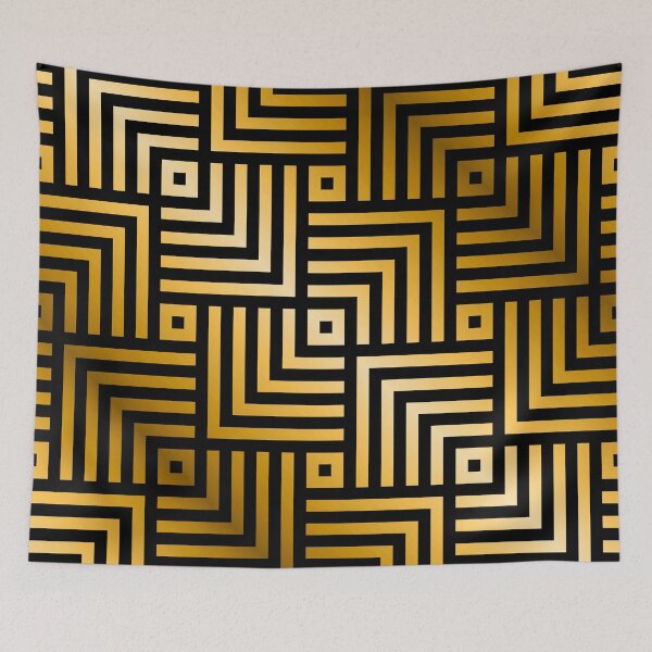Item preview, Art Deco Gold-Colored And Black Geometric Pattern designed and sold by DEC02.