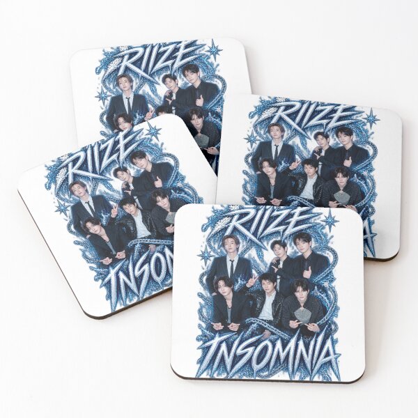 Item preview,  RIIZE INSOMNIA Group Poster | Electric Blue Kpop Graphic designed and sold by Valeree Store.