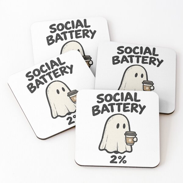 Item preview, Social Battery 2% designed and sold by Crownaged.