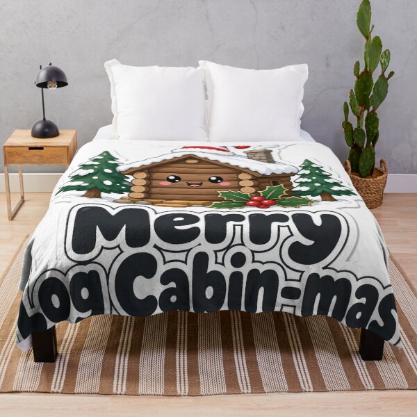 Item preview, Log Cabin Christmas Merry Log Cabin-mas Gift designed and sold by Soft Merch.