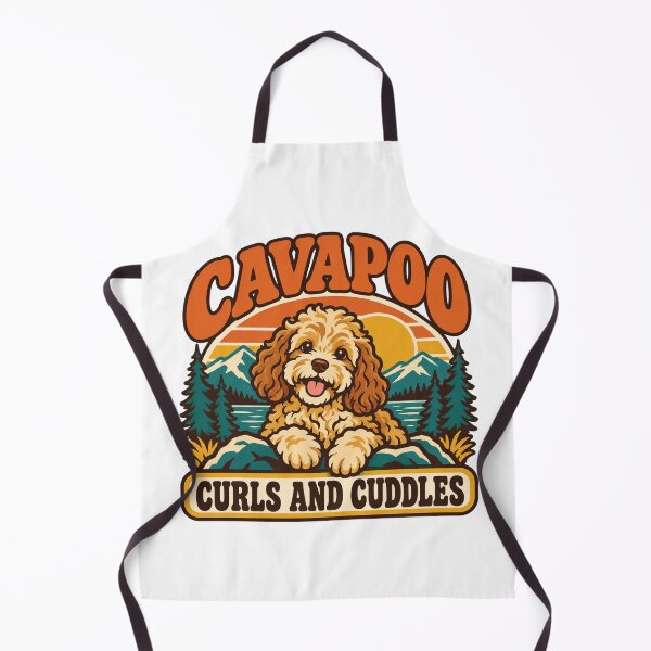 Item preview, Cavapoo Gift - Curls And Cuddles designed and sold by RedRubyBubble.