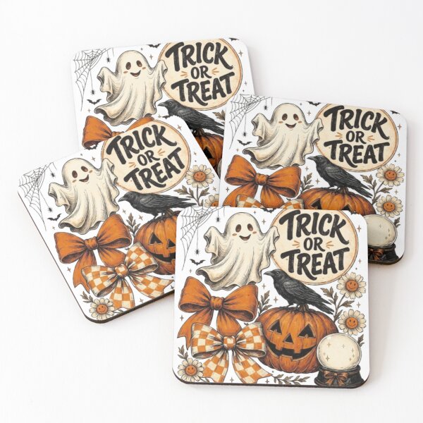 Item preview, Trick Or Treat Cute Retro Halloween Ghost Pumpkin T-Shirt designed and sold by Founderpallavi.