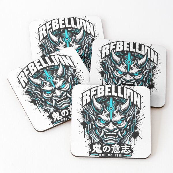 Item preview, Oni No Rebellion Japanese Demon Mask Streetwear T-Shirt designed and sold by Aura Craft Co..