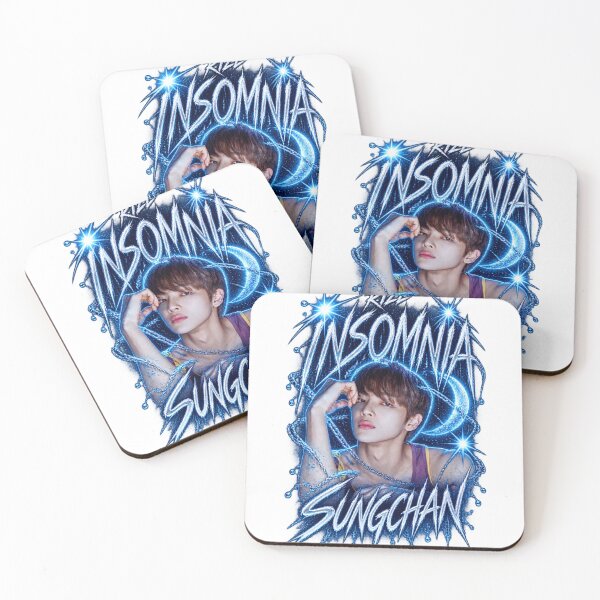 Item preview, IZE Sungchan INSOMNIA Electric Blue Graphic | Dark Kpop designed and sold by Valeree Store.