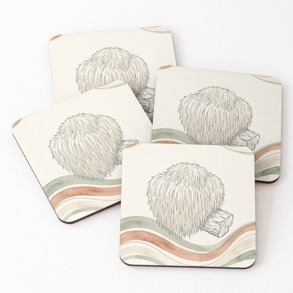 Item preview, Lion's Mane Mushroom | Forager Mycology Art Sage Terracotta Print designed and sold by Zaramodo.