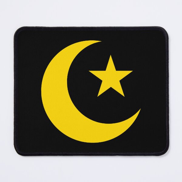 Item preview, Gold Ramadan Crescent Moon and Star Design designed and sold by pattern-archive.