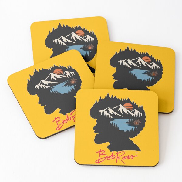 Item preview, Bob Ross Afro Mountain Silhouette designed and sold by KungPowUnicorn.