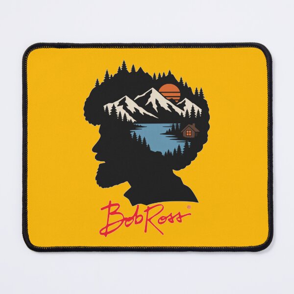 Item preview, Bob Ross Afro Mountain Silhouette designed and sold by KungPowUnicorn.