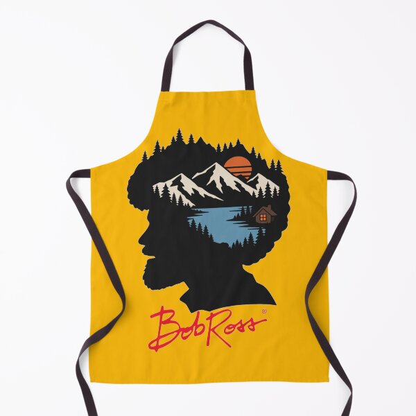 Item preview, Silueta de Bob Ross en Afro Mountain designed and sold by KungPowUnicorn.