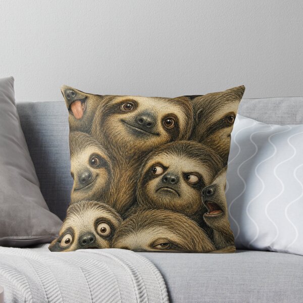 Item preview, Funny Sloth Faces Expression Collage designed and sold by merchxwear.