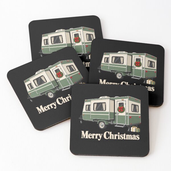 Item preview, Christmas Caravan with Holiday Wreath and Retro Green RV designed and sold by hartwell-made.