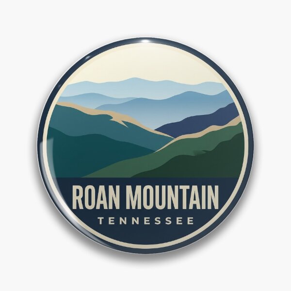 Item preview, Roan Mountain Tennessee Misty Ridges Circle Badge Sticker designed and sold by DetourDgn.