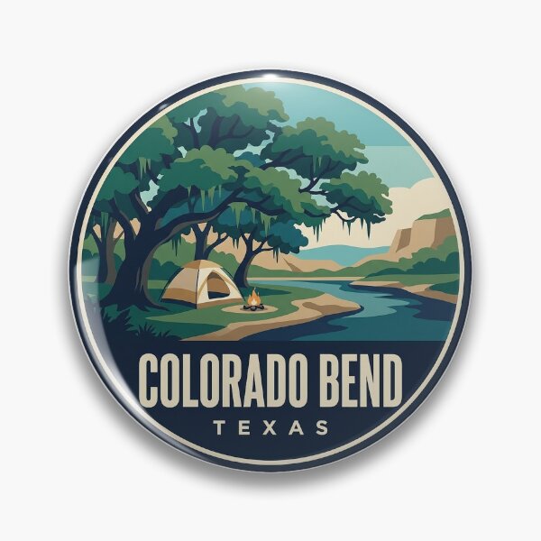 Item preview, Colorado Bend Texas Hill Country Camp Circle Badge Sticker designed and sold by DetourDgn.