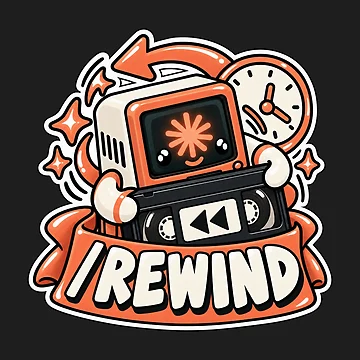 Artwork thumbnail, Claude Code Rewind VHS Terminal Sticker - AI Coding Agent Developer by Stick Erify