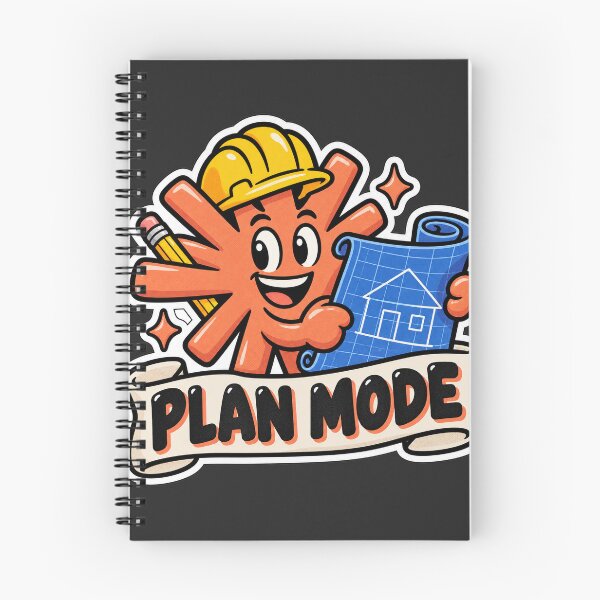 Item preview, Claude Code Plan Mode Hard Hat Blueprint Sticker - AI Developer Gift designed and sold by Stick Erify.