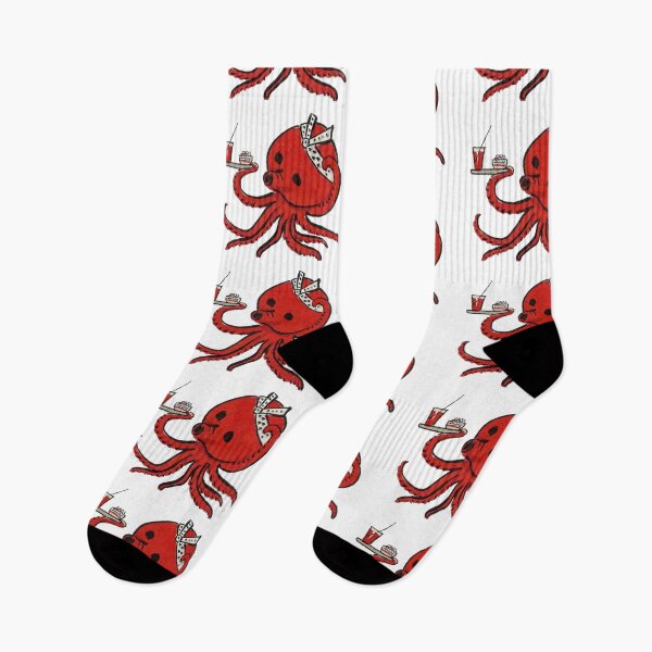 Item preview, Vintage Japanese Red Octopus designed and sold by Corinne Alexa Jackson.