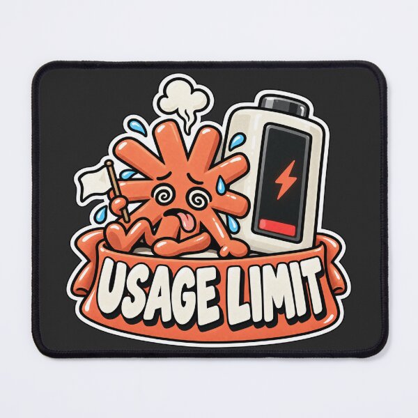 Item preview, Claude Usage Limit Empty Battery Sticker - Funny Claude Code AI Dev designed and sold by Stick Erify.