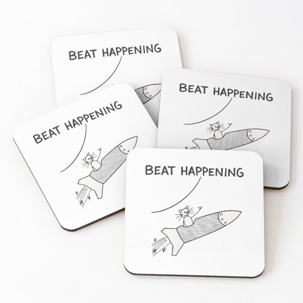 Item preview, Beats Happenings Cat Rockets USA Cartoon designed and sold by RubenCreative.