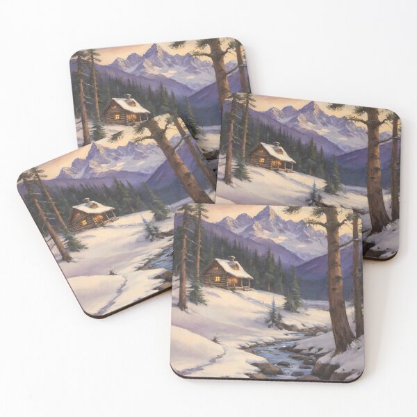Item preview, Winter Stream Toward the Cabin designed and sold by LineAndShape.