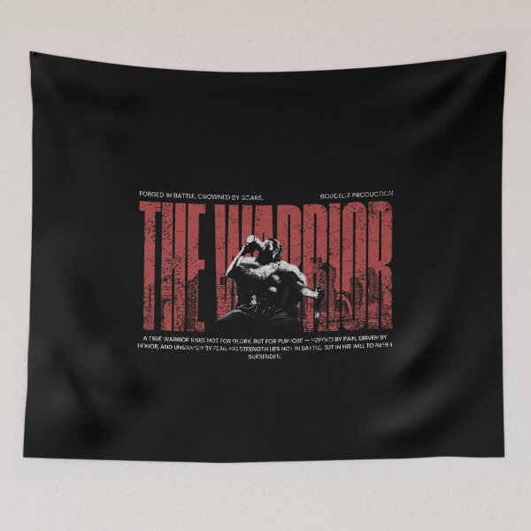 Item preview, The Warrior Forged In Battle Motivational Grunge Streetwear Art designed and sold by MsMind.
